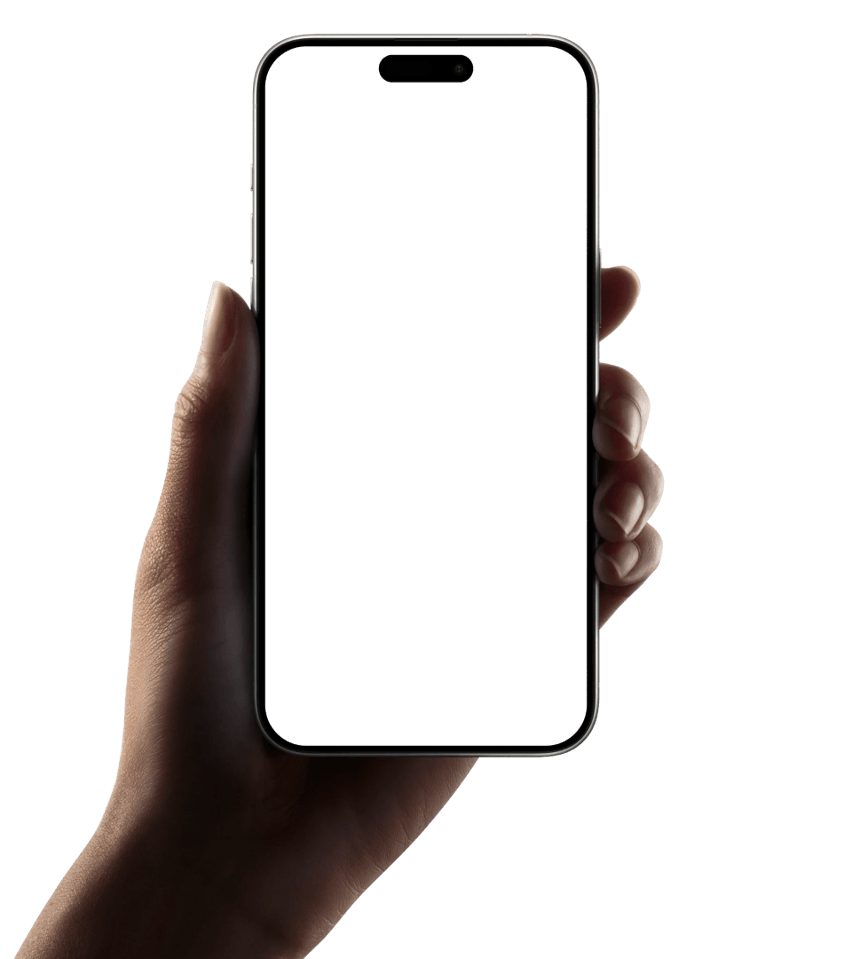 A hand holding a phone displaying the HealthOS story
