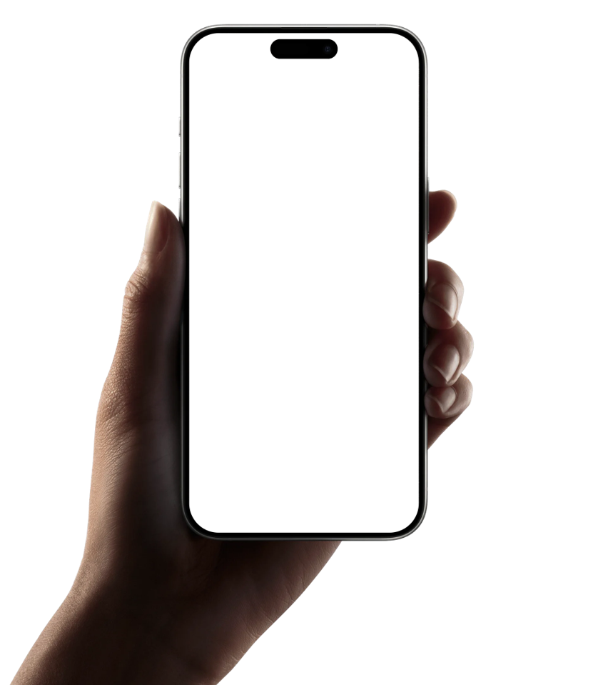 A hand holding a phone displaying the HealthOS story